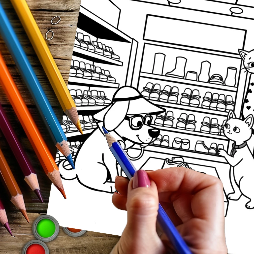 Libro para colorear de detectives de animales de 28 páginas, libro para colorear para reducción de estrés para adultos |   Libro para colorear para aliviar el estrés