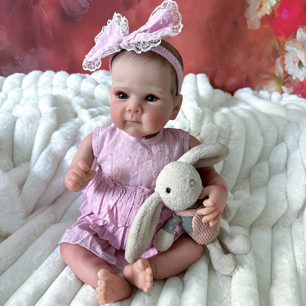 

19IN 48CM Reborn Baby Doll Full Silicone Body Bebe Realistic Vinyl Newborn Children Kids Gift Dolls Bridal Gift