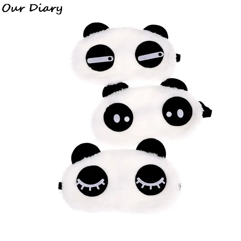 

Panda Eye Mask Eyeshade Shading Sleep Cotton Goggles Eye Mask Sleep Mask Eye Cover Health Care Cute Face White