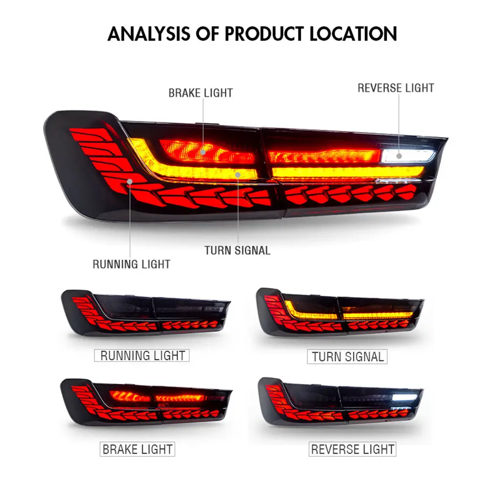 LED Tail Light for BMW 3 Series G20 G28 M3 330 340 2019-2022 Start UP Animation Turn Signal Lamp Brake Light Lamp