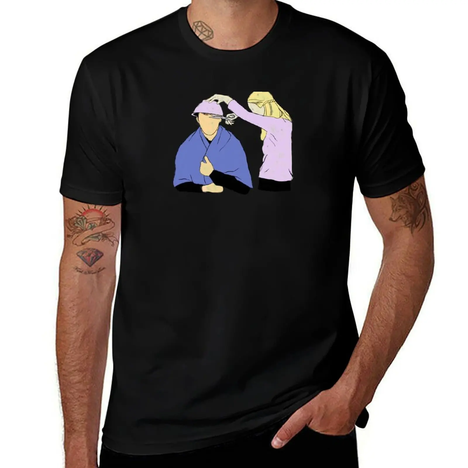 Phoebe and Joey Haircut T-Shirt Big and Tall Gym T-Shirt
