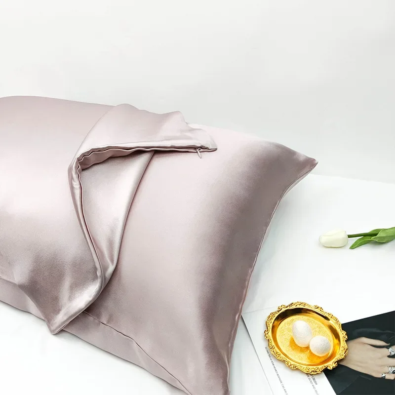 High-value and high-texture bedding, high-end gifts, holiday gifts, 19mm double-sided silk zipper pillowcase.