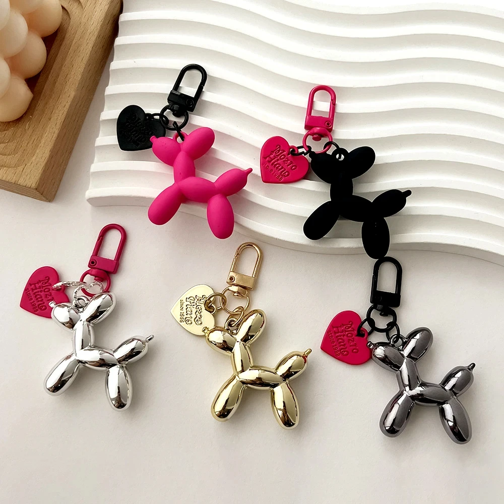 Cute Ins Style Cartoon Balloon Dog Keychain for Women Y2k Bag Pendant Mother's Day Gifts Jewelry Gifts Decorative Accessorie