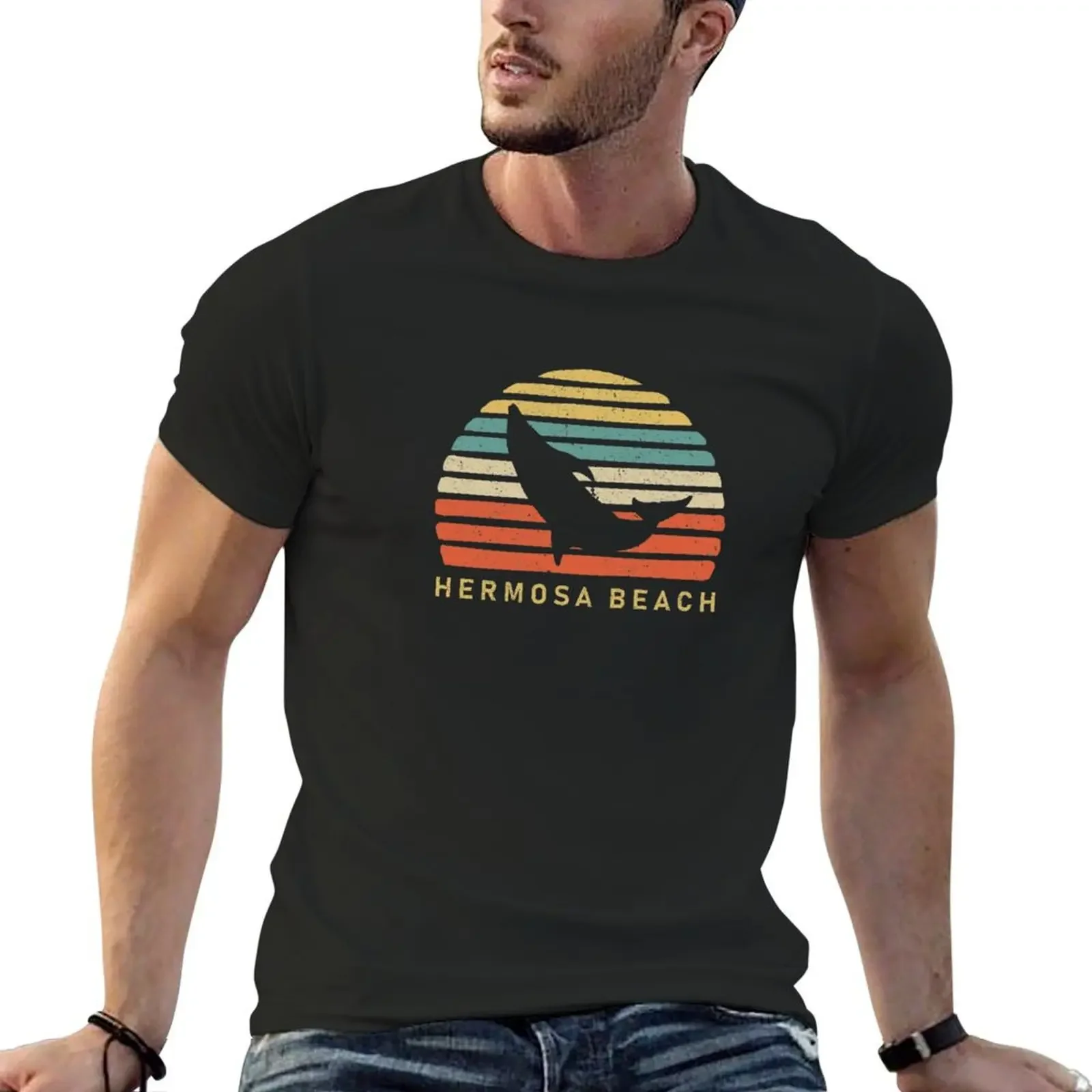 

Retro Hermosa Beach Dolphin Gift T-Shirt oversized graphic shirts mens graphic t-shirts pack