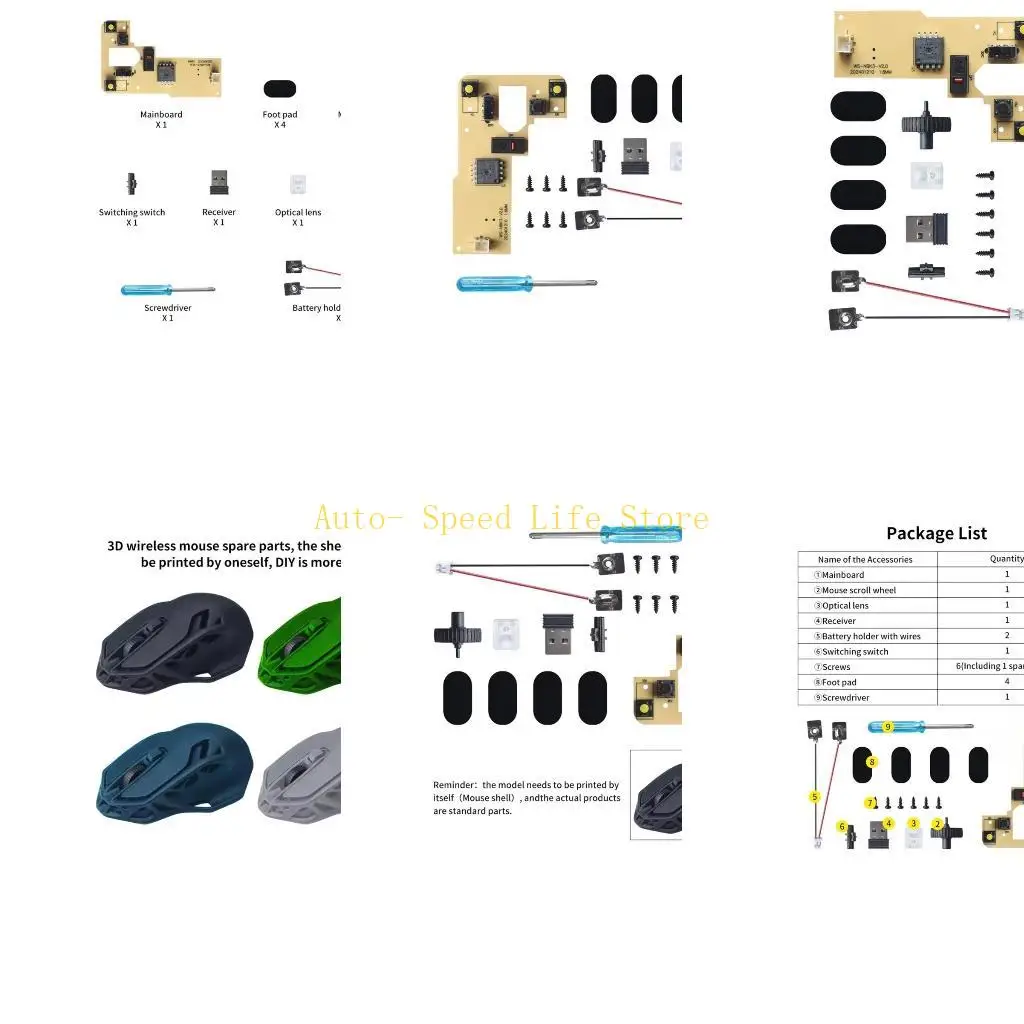 

02DA -печатная беспроводная мышь часть эргономичная беспроводная мыши компоненты Печать