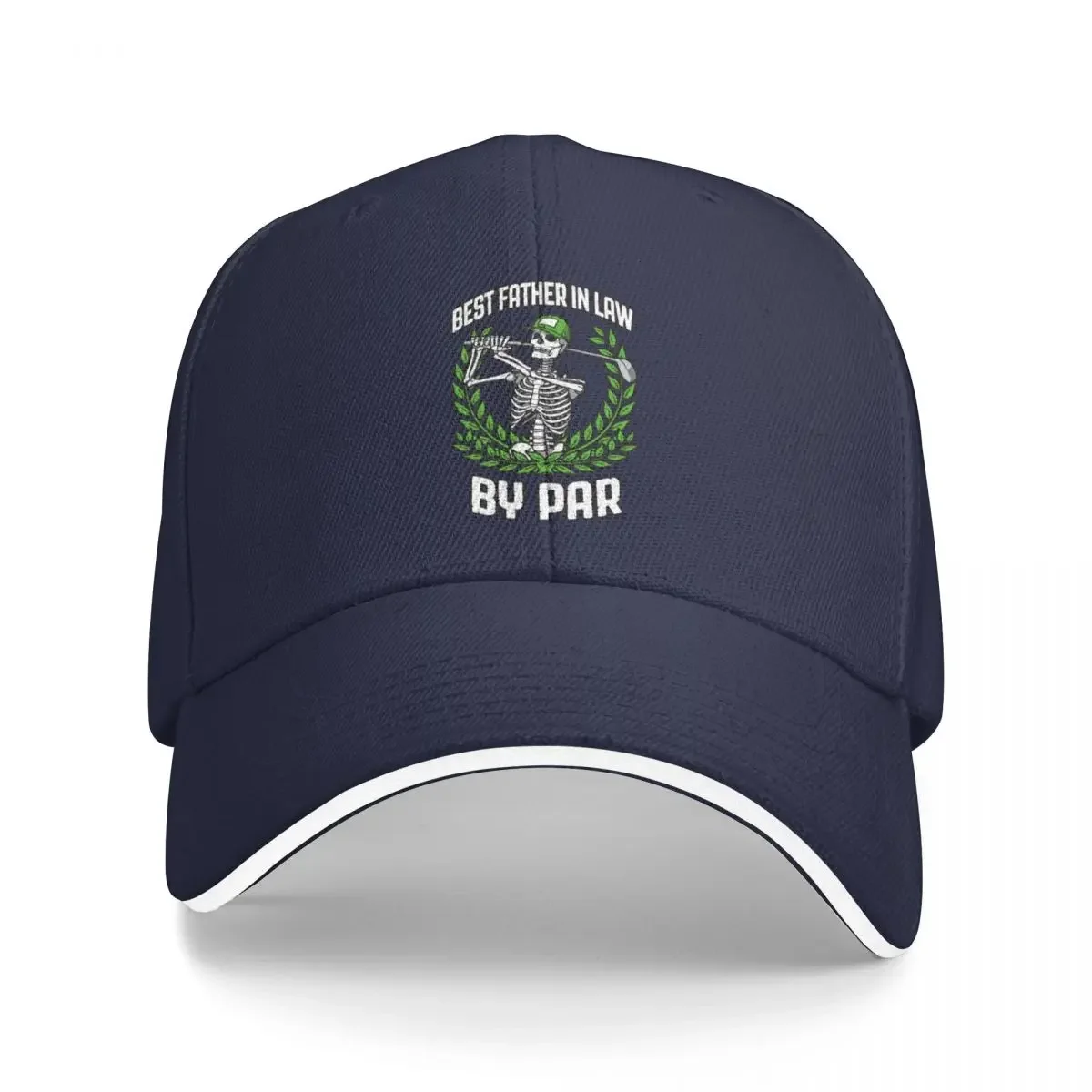 

Best Father In Law By Par Golf Funny Golfing Skeleton Golfer Baseball Cap Sunhat Christmas Hat Snap Back Hat Men'S Hat Women'S