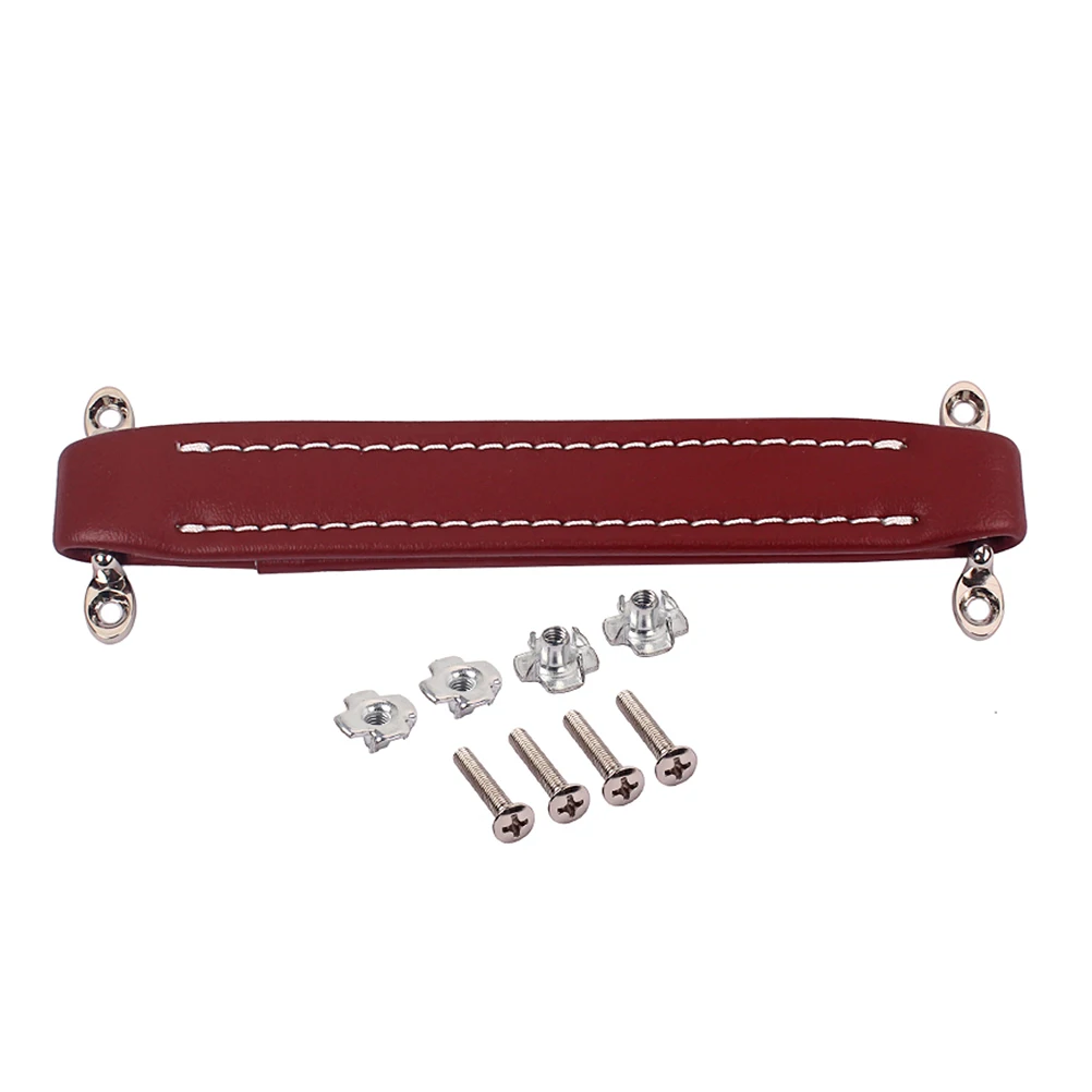 

Guitar Amplifier Handle Strap Brown Vintage Light Stereo Amp Speaker PU Reinforced Metal Bar Lightweight Audio