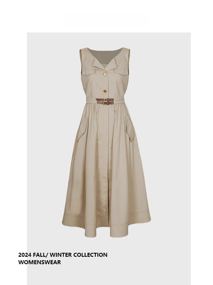 

Forever 2 Zhao Zhao High-End Feeling V-Ne Svel Dr Summer Ele Long Dr Commute Sle Single Piece