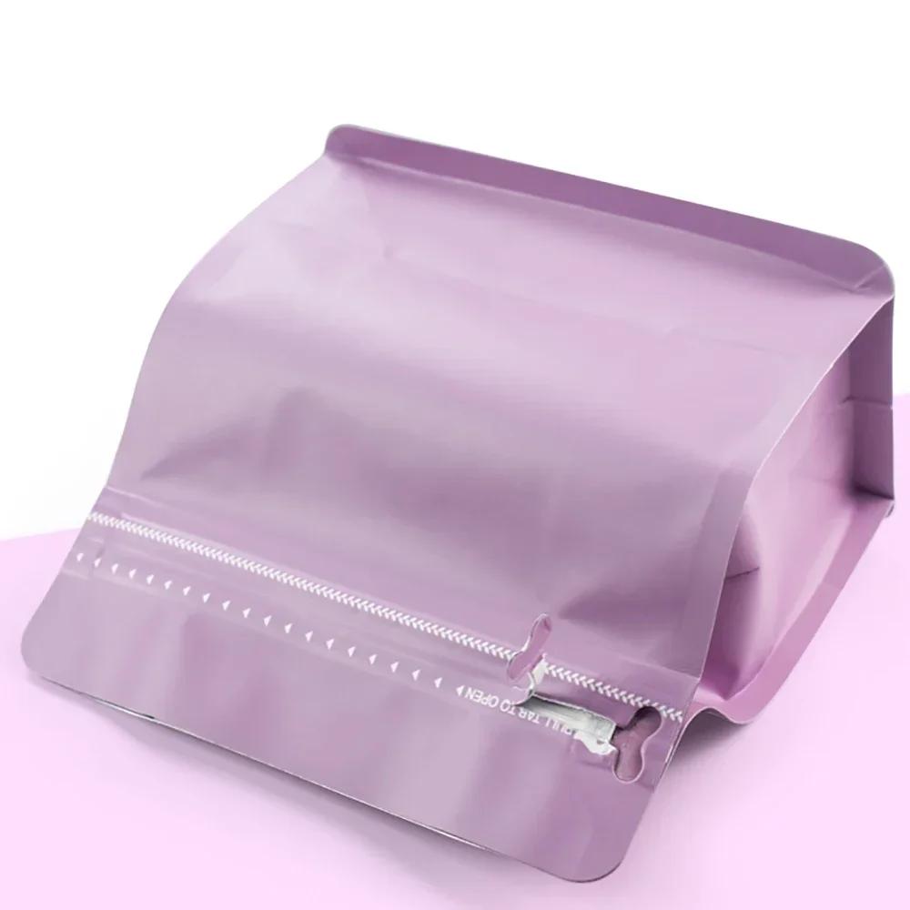 50PCS High Quality Matt Purple Aluminum Foil Nut Rice Dog Food Pouch 150g 250g 500g Coffee Powder Whey Protein Tea Packaging Bag