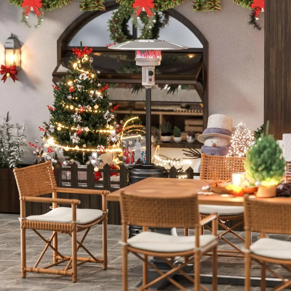 36,000 BTU Outdoor Heaters for Patio, Safety Protection System Outdoor Heater, Patio Heater with Wheels for Commercial Use