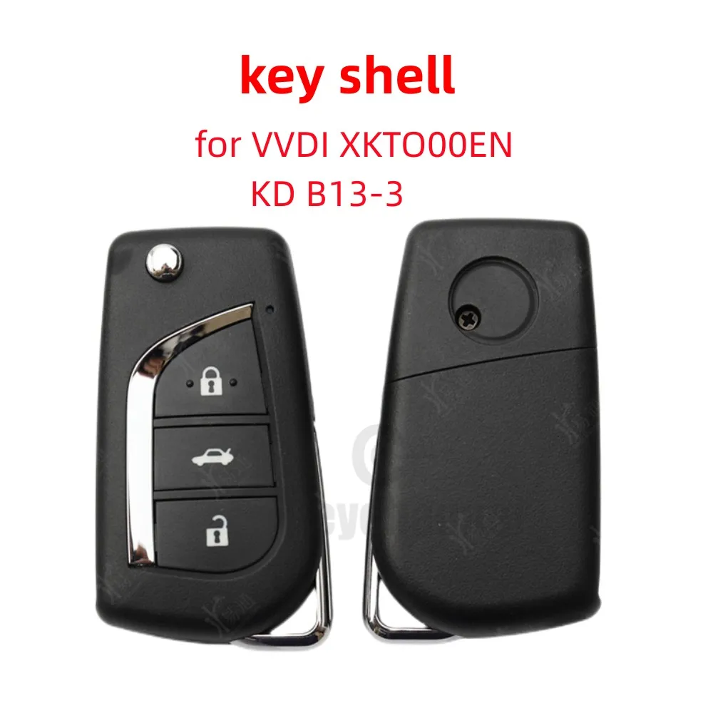 keychannel 1PCS 3 Button Car Key Shell Xhorse KD Remote Case VVDI Remote Shell for VVDI XKTO00EN KD B13 Remote Case No Key Blade