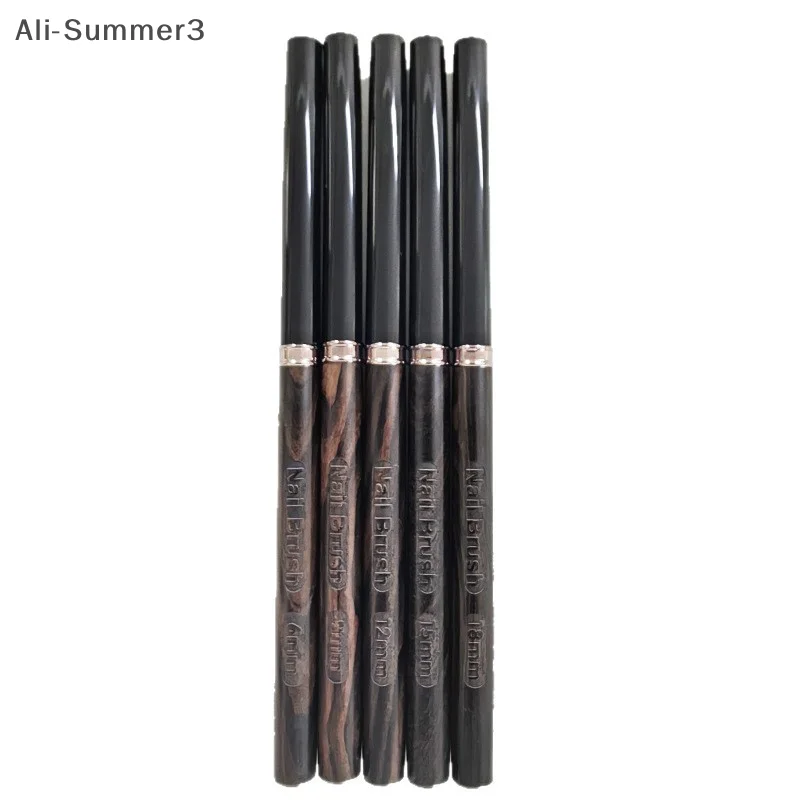 6/9/12/15/18mm Ebony Nail Art Liner Brushes Gel Nail Brush Gel Nail Polish Painting Brush Drawing Nail Art Design Brush Pen