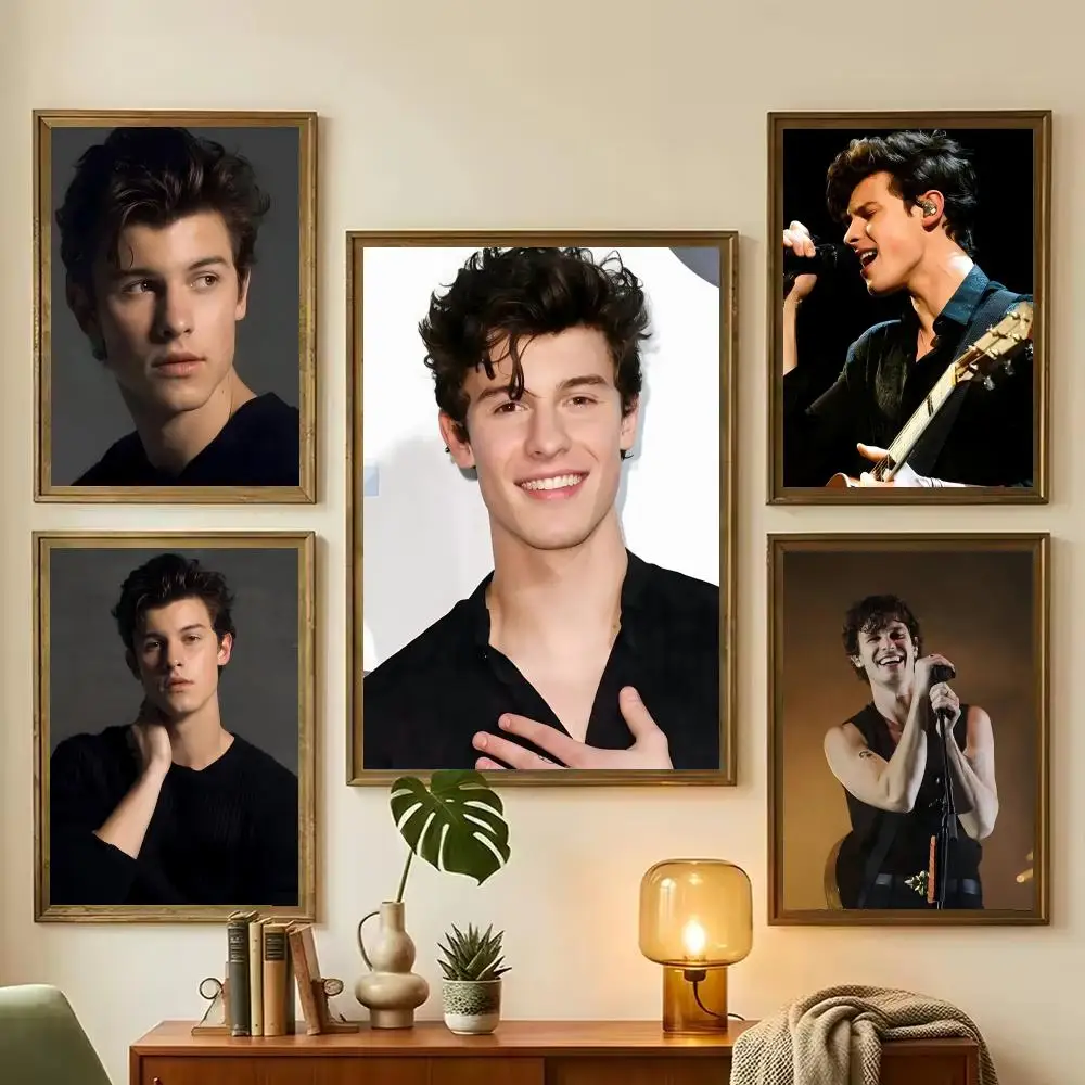 S-Shawn Mendes Pop_Singer Poster Decorative Wall Art for Living Rooms, Bedrooms, Bars & Cafés, Stylish Home Décor Gift