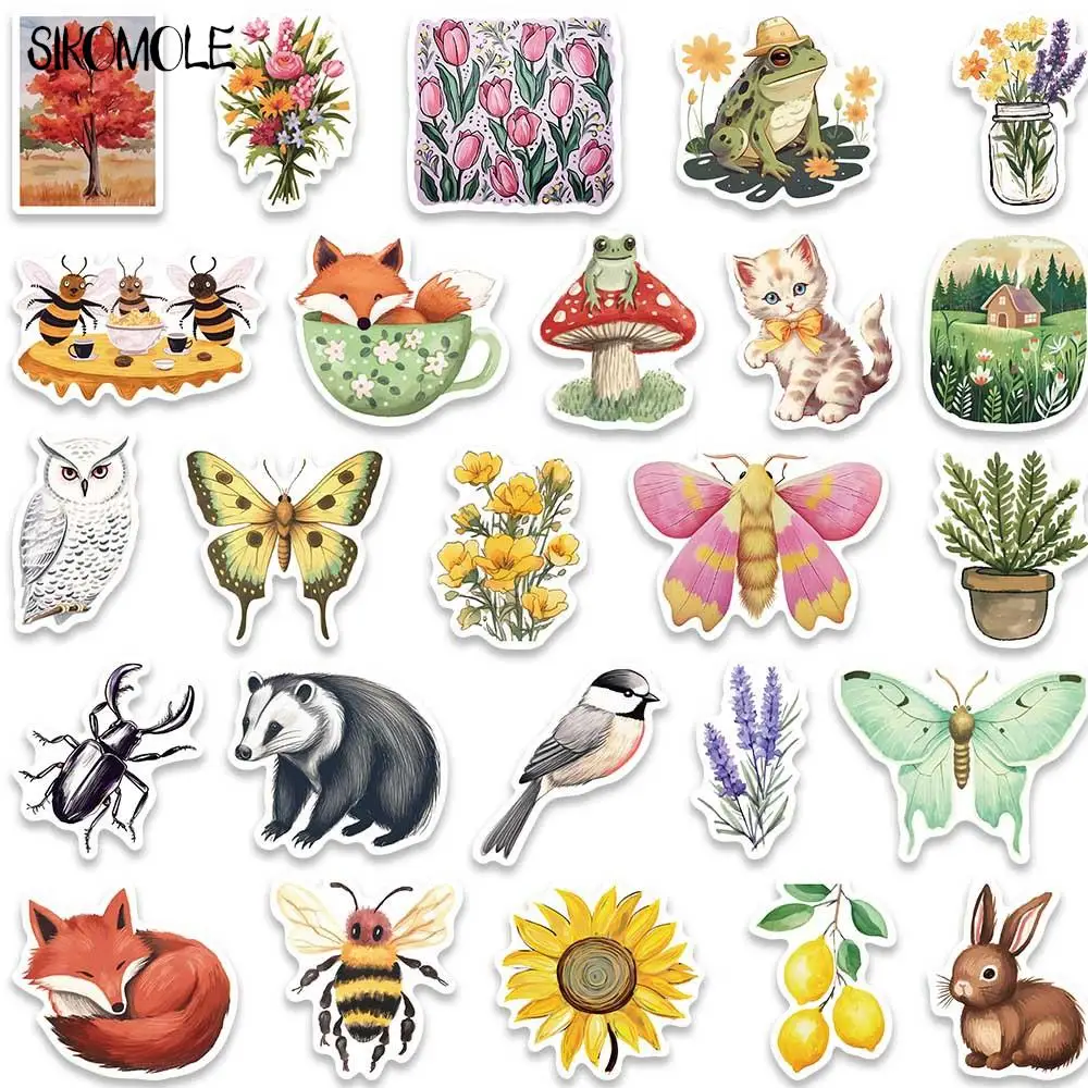 10/30/50PCS Cartoon Magic Forest Illustration Graffiti Stickers Kawaii DIY Travel Luggage Guitar Fridge Laptop Sticker Kid Decal