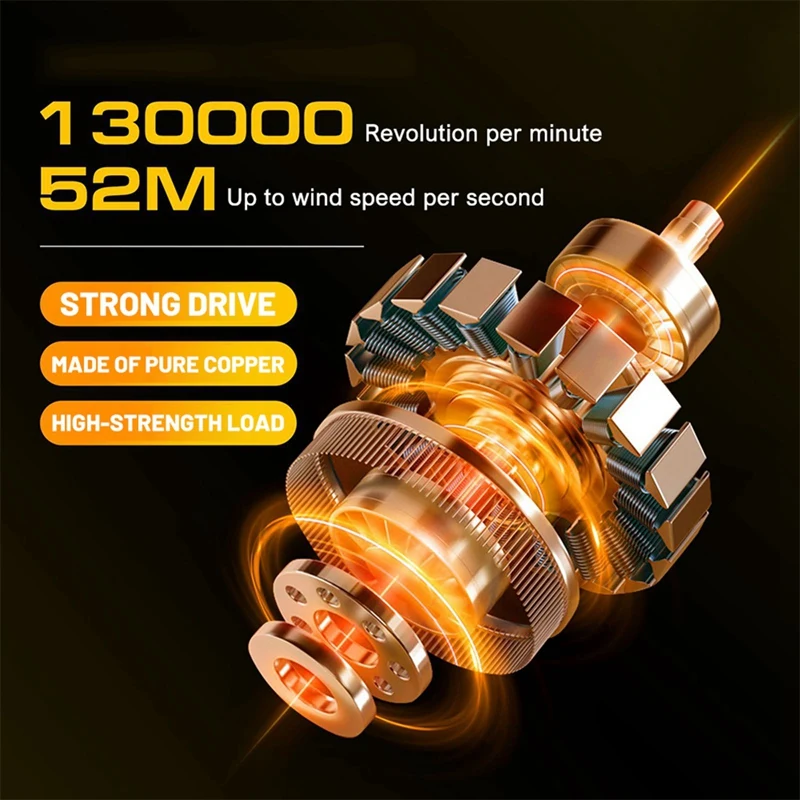 أبكو- 130000 RPM منفاخ هواء قوي توربو مروحة عنيفة مع 2 فوهات 52 متر/الثانية يده توربو مروحة نفاثة مجفف سيارة فرش السيارات