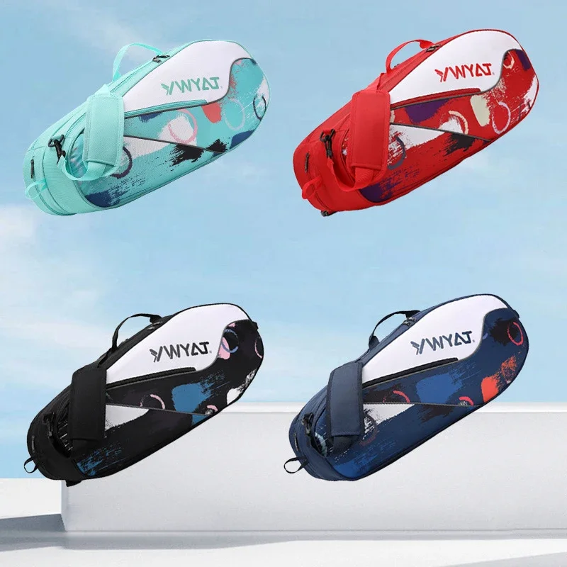 YWYAT-حقيبة مضرب تنس الريشة الأصلية للرجال والنساء ، حقائب ظهر رياضية ، حقيبة تنس ، سعة كبيرة ، سميكة ، جديدة ، 3 مضارب