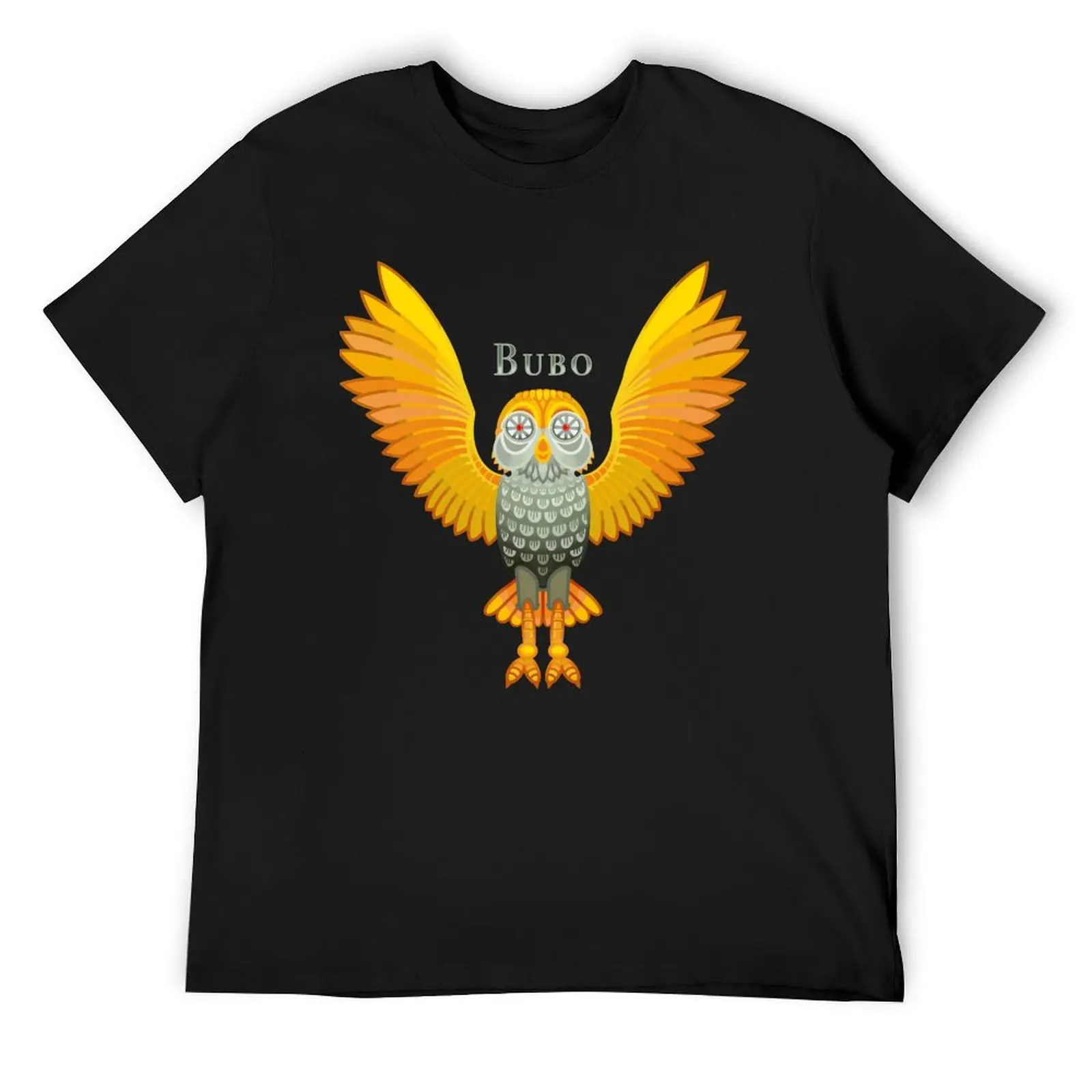 

Bubo T-Shirt tops oversized cotton graphic tees blue archive mens tall t shirts