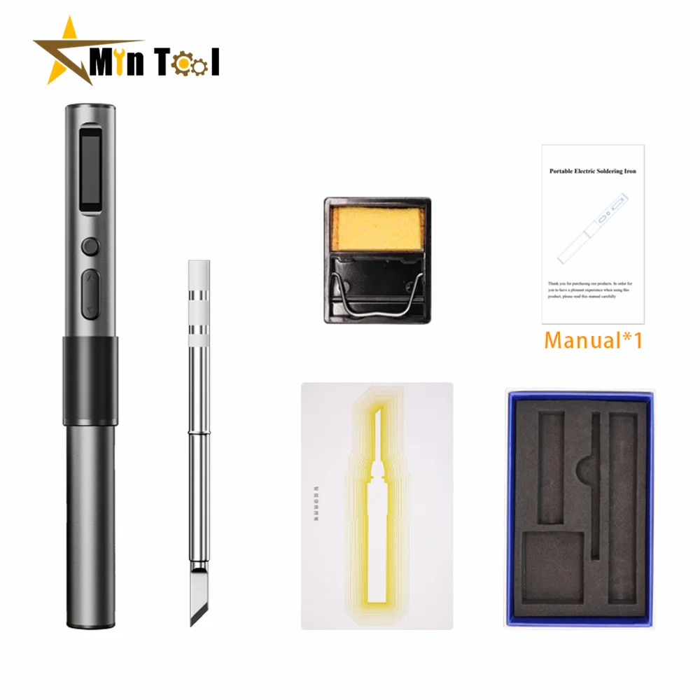 MINI65 Smart PD 65W Electric Soldering Iron Tool Adjustable Temperature Metal Shell Compatible with T65/SH72/GD300/HS-01