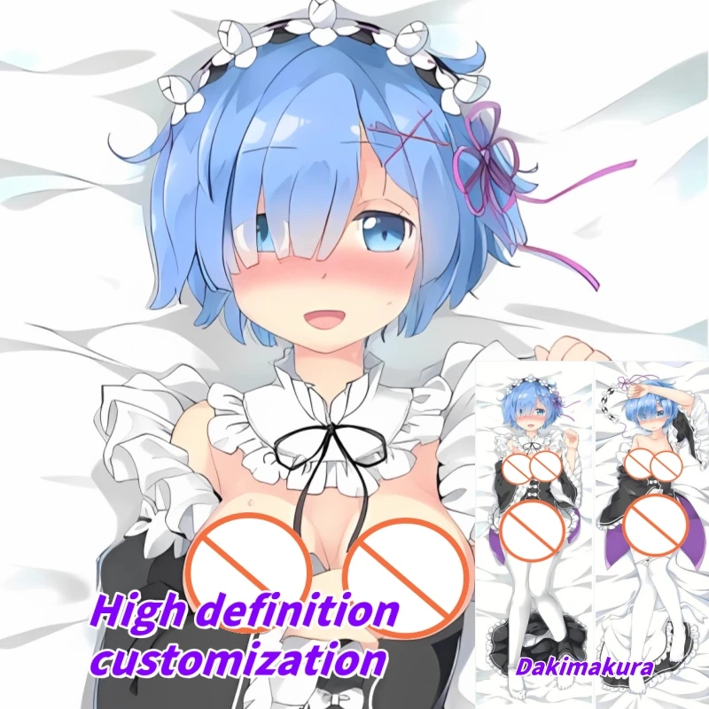 

Dakimakura Anime Pillow Case Rem Double-sided Print Of Life-size Body Pillowcase Gifts Can be Customized