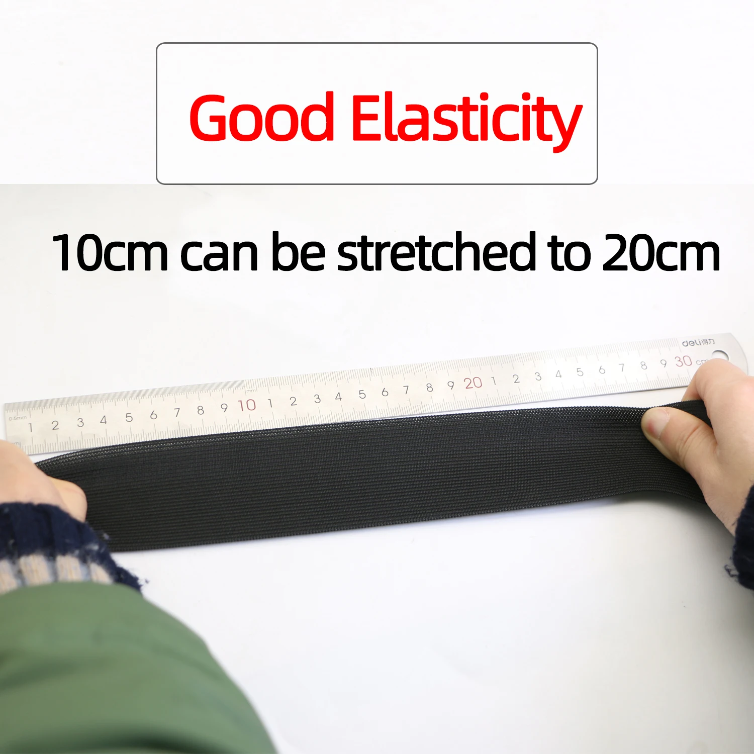 1 Meter Flat Elastic Band Rubber Band For Sewing Clothing Pants Accessories Stretch Belt Garment DIY Sewing Fabric Width 3-60MM