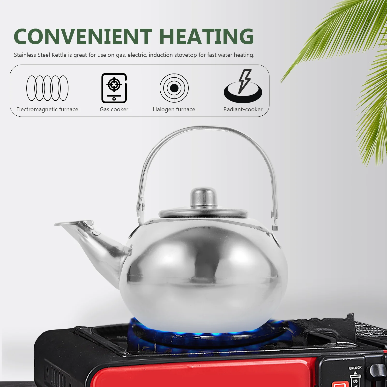 

Kettle Heater Daily Use Water Stainless Steel Kitchen Household Tea Supply Wear-resistant Stovetop Home Accessories