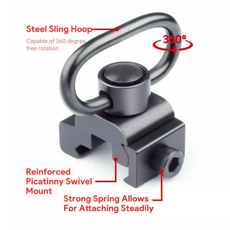 Sling Swivel Stud Mount Adapter For Mlok Rail Quick Release QD Sling Swivel Mount Adapter Hunting Gun Accessories New