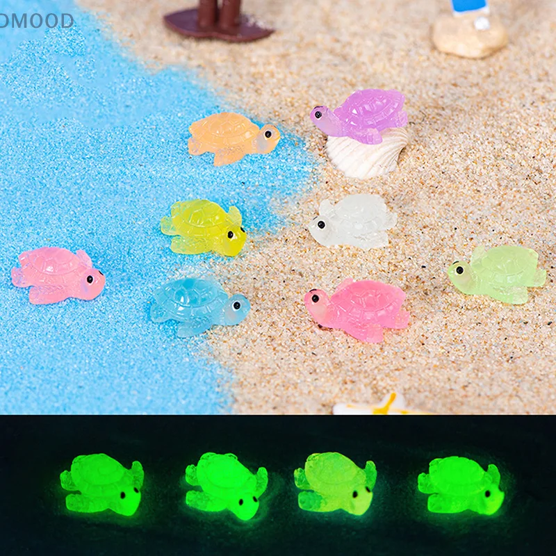 Cute Luminous Turtle Ornament Mini Glow Animal Pendant Micro Garden Landscape DIY Decorations Toys