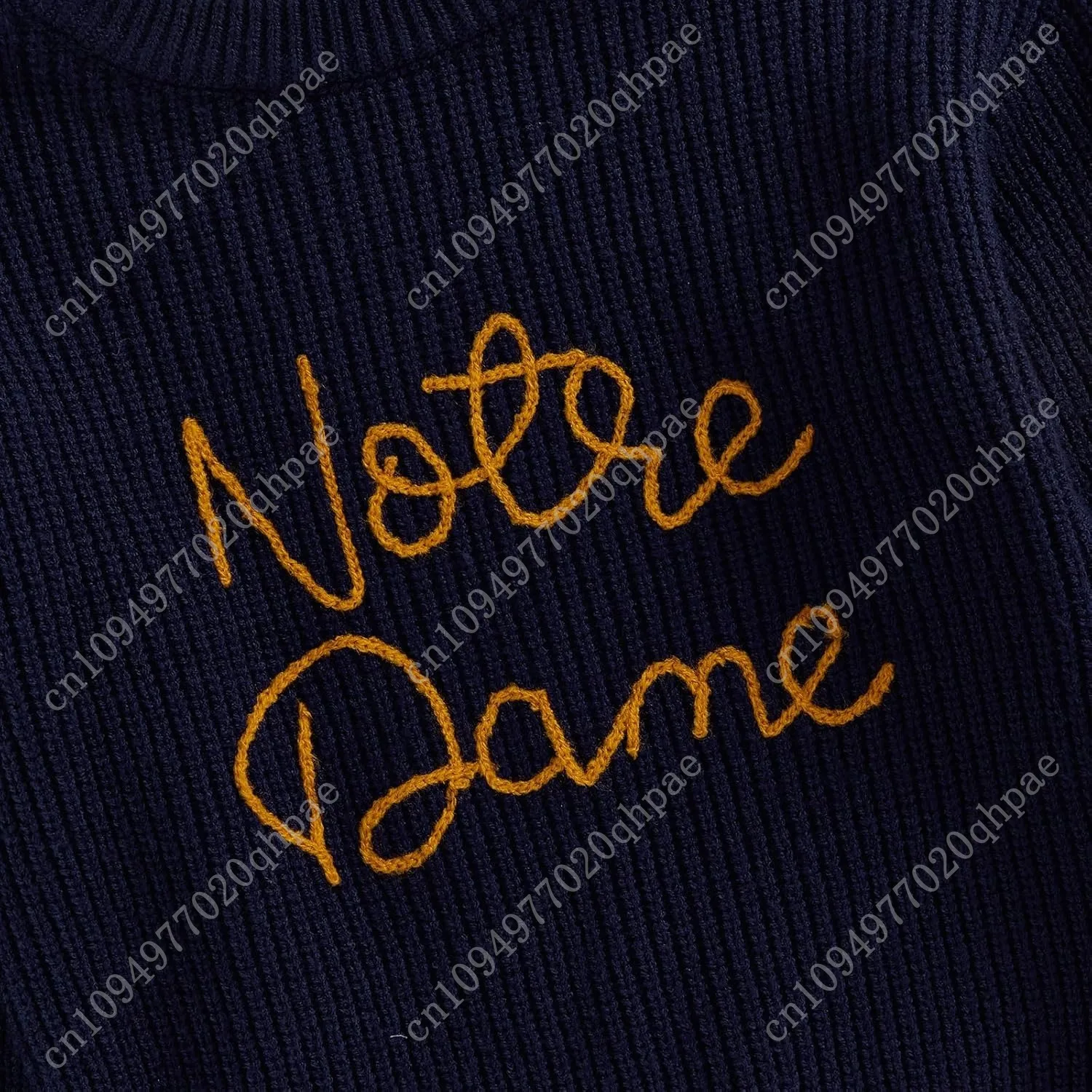 Chloefairy Unissex Criança Notre Dame Suéter de Futebol Rugby Cabo Malha Moletom Malhas Outono Pulôver Top