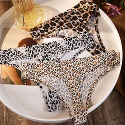 1/3PCS/Set Sexy Women's Panties Fashion Leopard Thongs Woman Seamless Underwear Lingerie Breathable Cozy G-Strings Hot T-Back