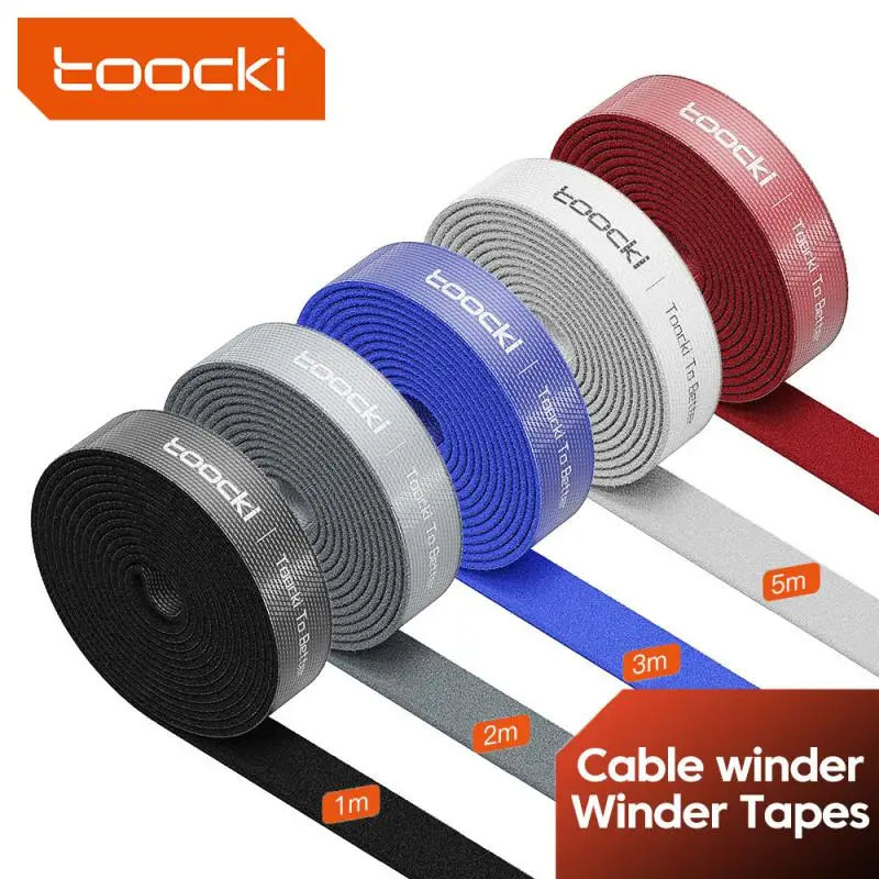 Toocki 5m Cable Organizer Winder Management Under Dest Free Cut Wire Cord Management Organizers for Poco Cables