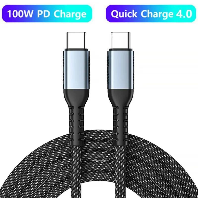 PD100W 5A USB-C To TYPEC Fast Charging Data Synchronization Cable 20V For iPhone 15 Samsung Xiaomi Huawei  Maxbook Quick Cord