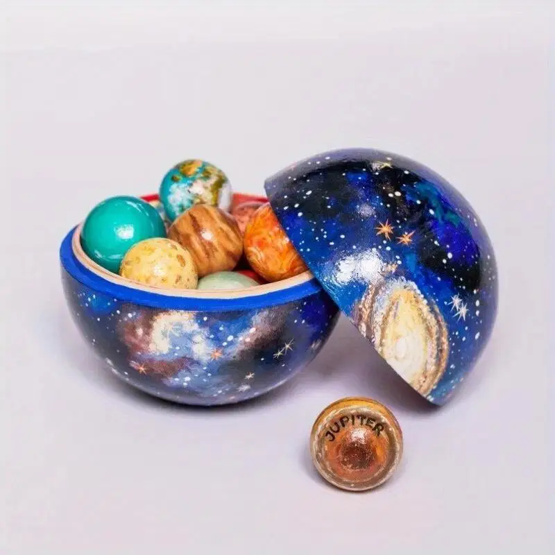 1Pc New Wooden Solar System Astronaut Universe for Children Gift Family Home Decoration