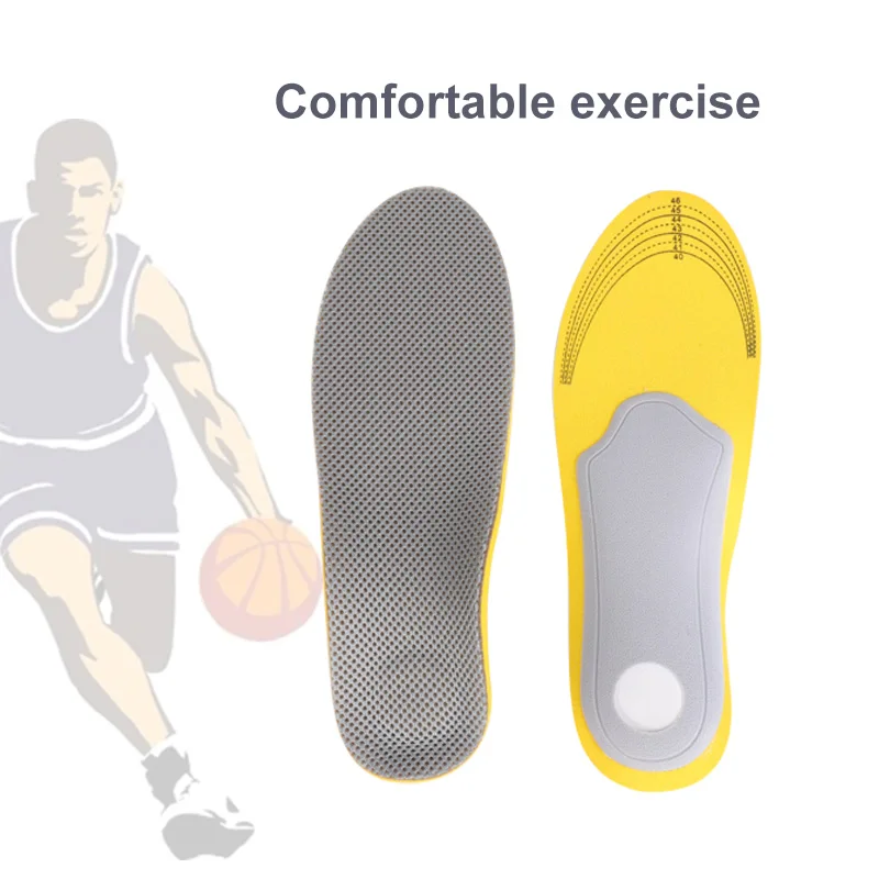 Men's and women's sports shoes insoles, flat foot orthotic insoles, arch breathable shock-absorbing insoles