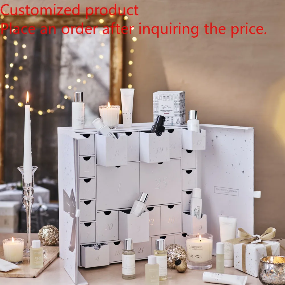 

Customized queryHot Sales Custom Candle Jewelry Cardboard Box Wholesale Christmas Advent Calendar Box with 12/24/25 Drawer