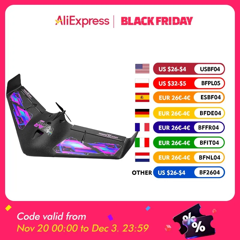 

Комплект летающих крыльев для детей AR Wing Pro 682 мм Wingspan EPP FPV