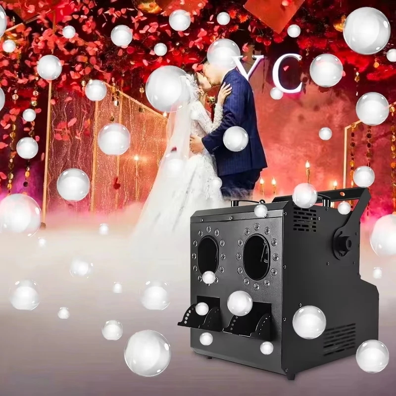 1500W Two Holes LED Smoke Bubbles Machine DMX Control 3000W 4 Holes Fog Bubble Machine for DJ Disco Festival Wedding Party Dance