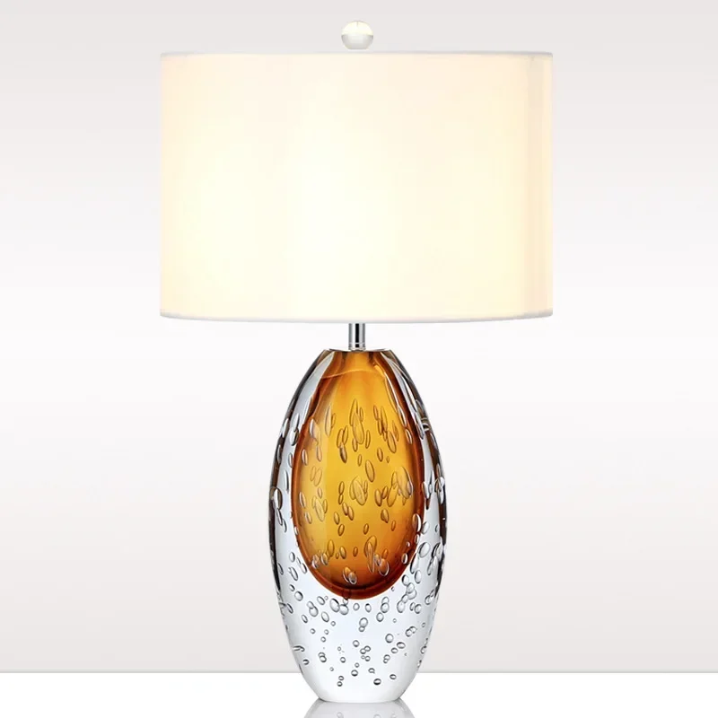 Glazed table lamp, simple and modern, living room bedroom bedside lamp