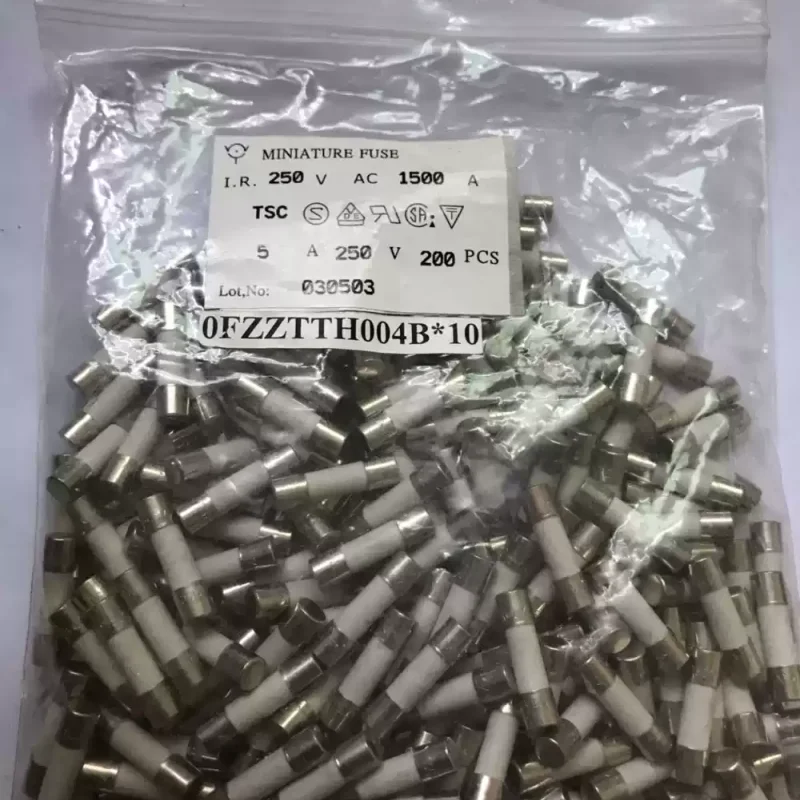 30-100pcs Huade fuse T5A 250V slow break 5x20 ceramic fuse