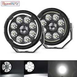 BraveWAY LED Spot Light/Fog Lamps for Motorcycle ADV GS for BMW for BMW/Kawasaki/Suzuki/Yamaha/KTM/Harley-Davidson offroad use
