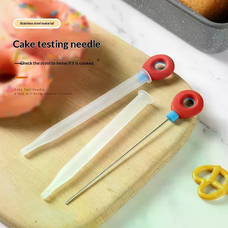 Cake Tester Probe With Non Slip Silicone Handle For Home Baking Doneness Check Reusable