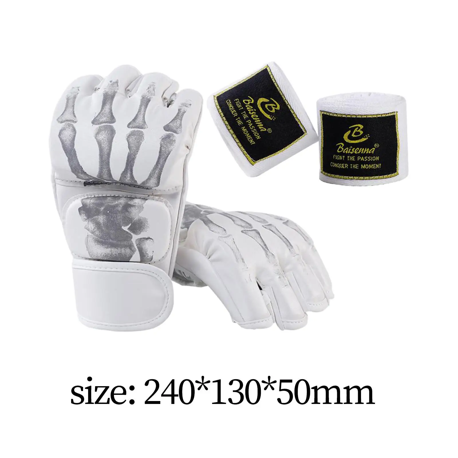 Half Finger Boxing Gloves MMA Gloves for Martial Arts Punching Bag Training image 6
