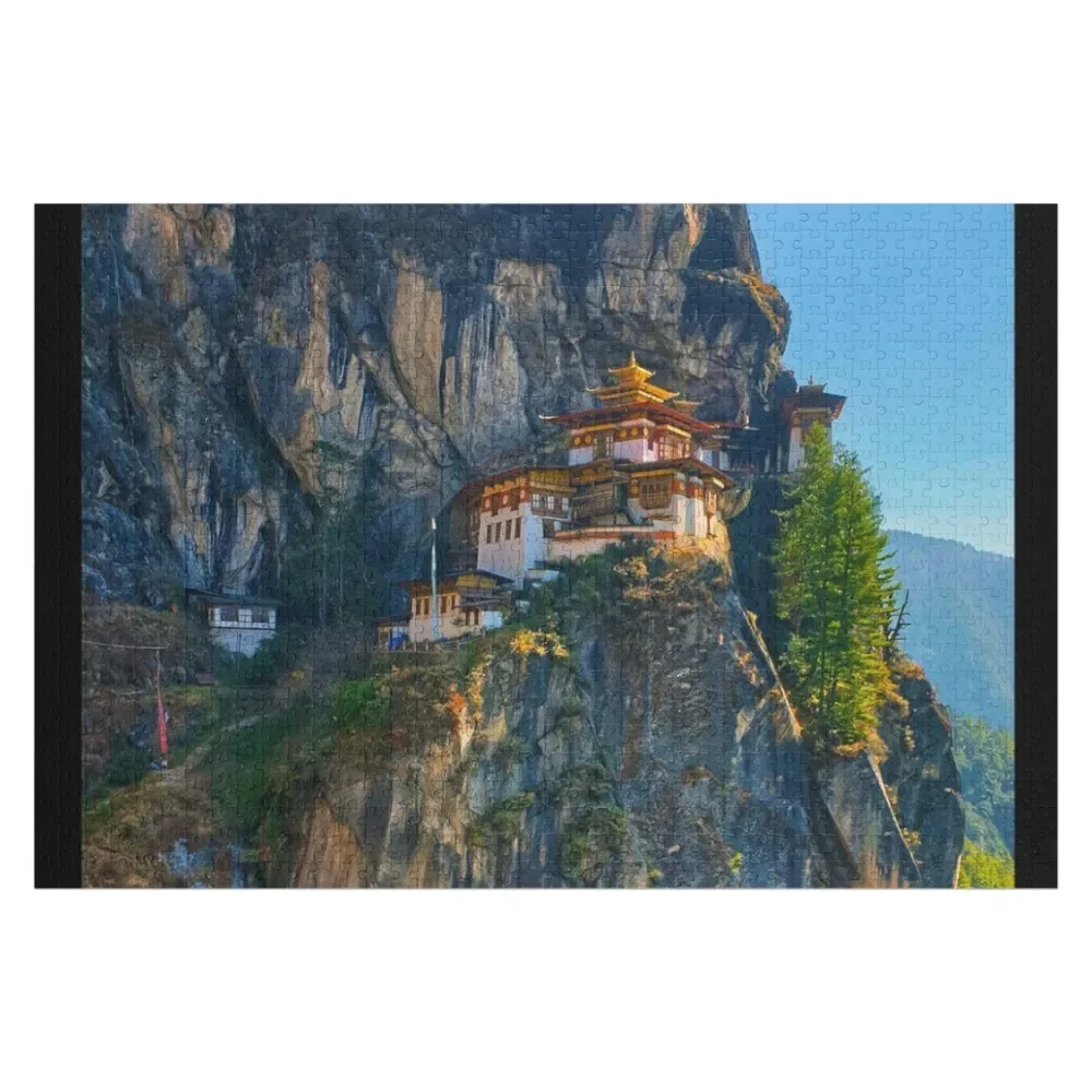 

Tiger's Nest Bhutan Jigsaw Puzzle Name Wooden Toy Personalized Child Gift Wood Adults Puzzle