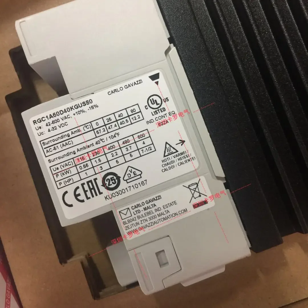 RGC1A60D40KGUS80 Het nieuwe CARLOGAVAZZI geïntegreerde solid-state relais van Zwitserse Jiale