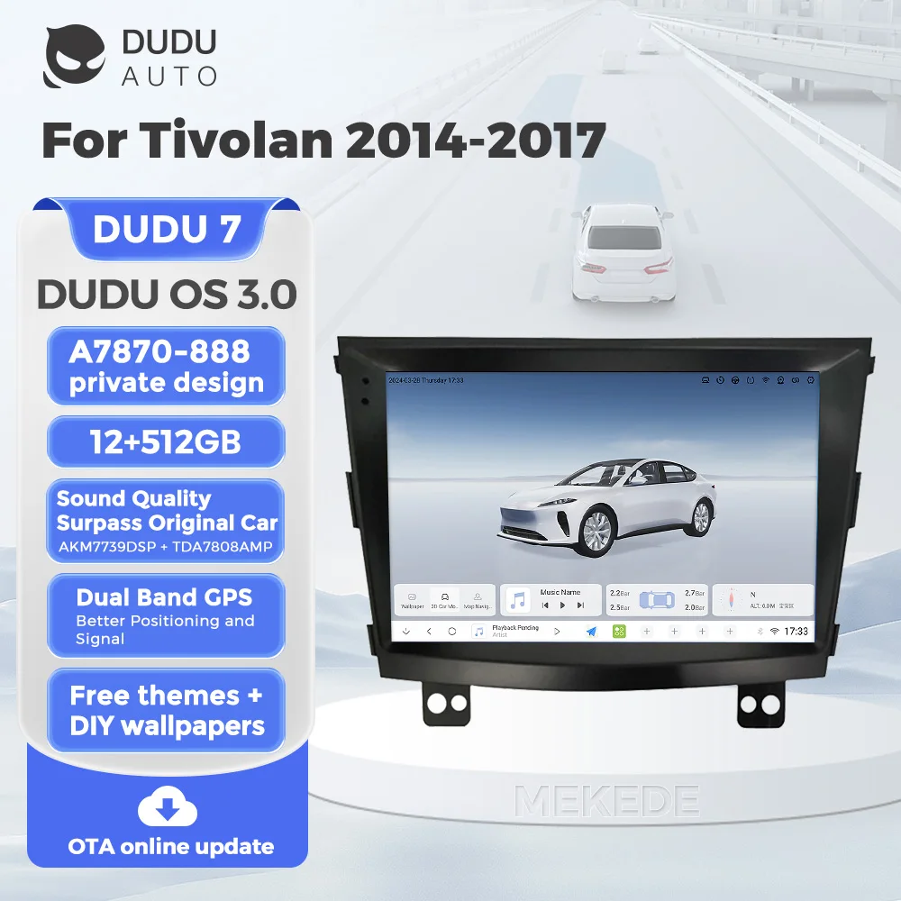 DUDUAUTO DUDU7 For SsangYong Tivolan Tivoli 2014 2015 2016 2017 2DIN Android Car Radio Multimedia Video Player GPS Stereo DSP BT