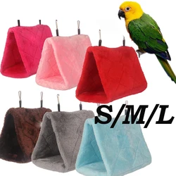 Jaulas de invierno para pájaros y loros, hamaca de felpa cálida, carpa, cama colgante, cueva para dormir y incubar, accesorios para pájaros