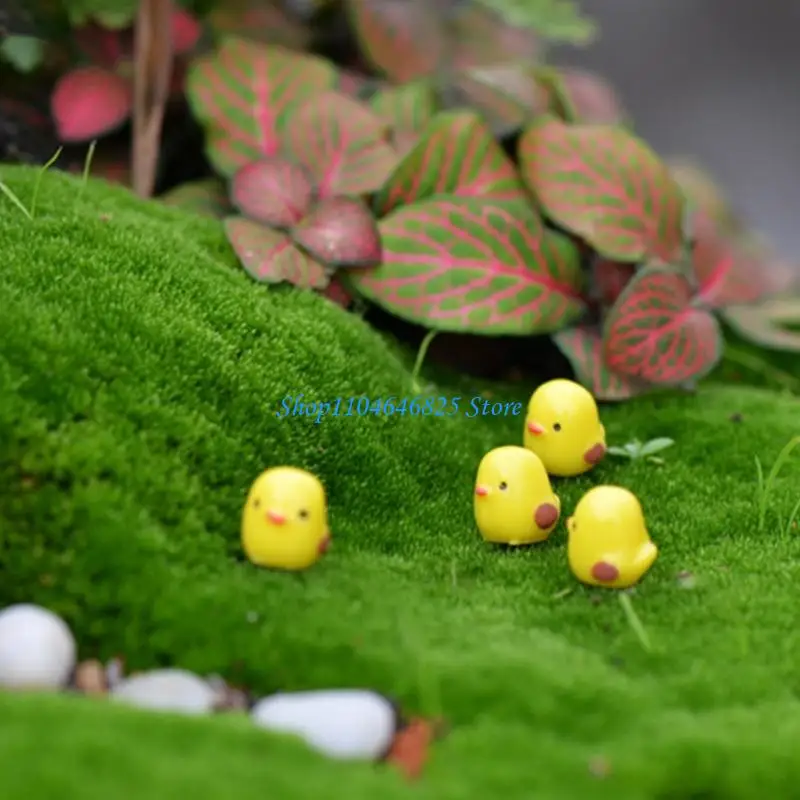 

5Pieces Yellow Chick Miniature Accessories for Home Desk and Garden Decors
