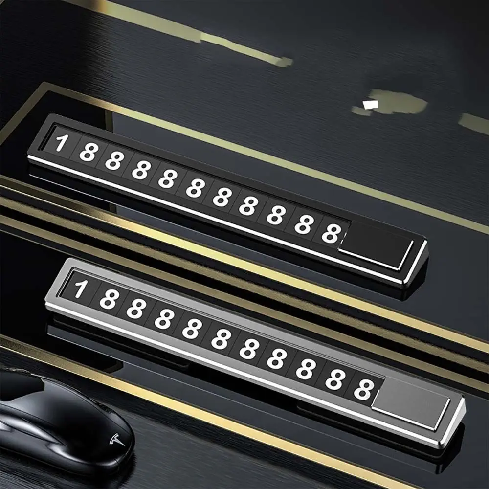 Stop Sign Texture Car Styling Accessories Telephone Number Card Car Park Supplies Phone Number Plate Temporary Parking Card