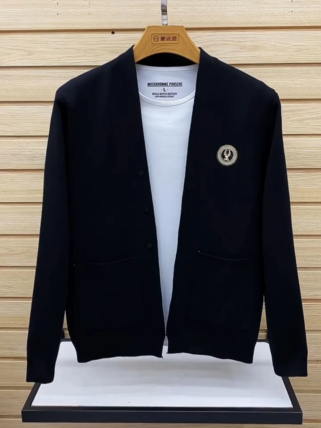 

Spring Autumn Men's Knitted Cardigan Slim Fit Casual Faion Comfortable Sli Versatile Long Sve Antibacterial Color