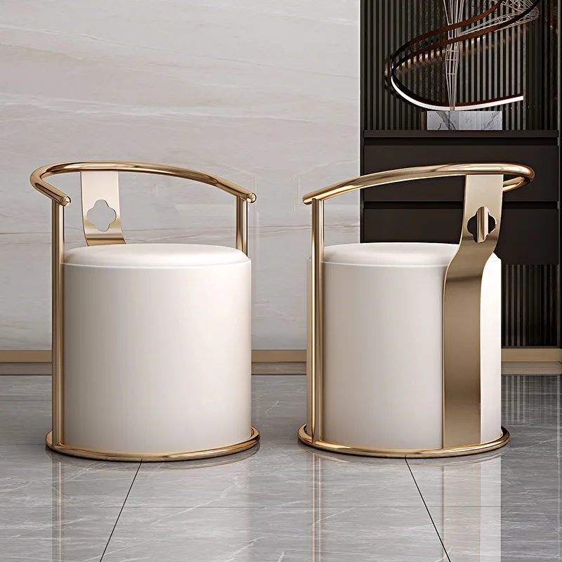 

Light luxury chair Internet celebrity backrest Guest chair Stainless steel tea table Master Modern desk Home officer