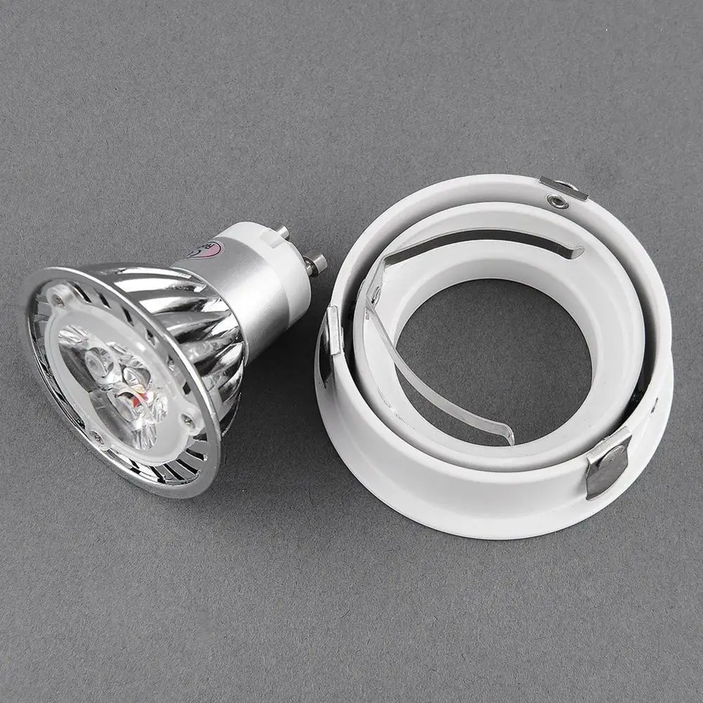 Aluminum GU10 MR16 Downlight Holder Fixture Frame Square Led Adjustable LED Ceiling Spot Light Frame Led Ceiling Light Fixtures